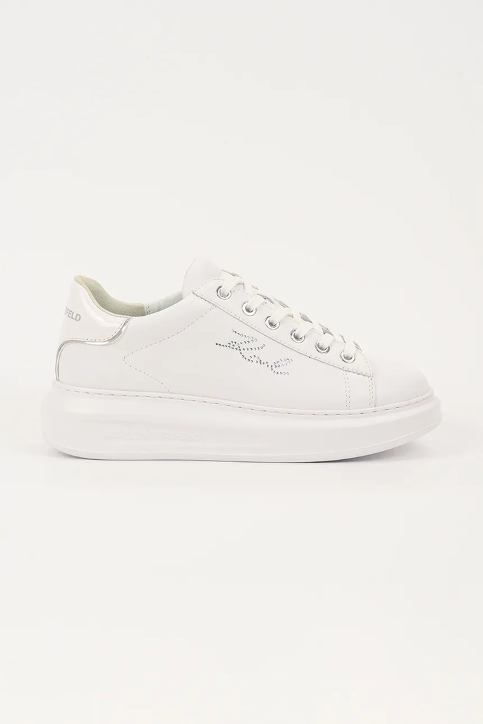 Karl Lagerfeld sneakersy skórzane KAPRI platforma biały KL62518.01S