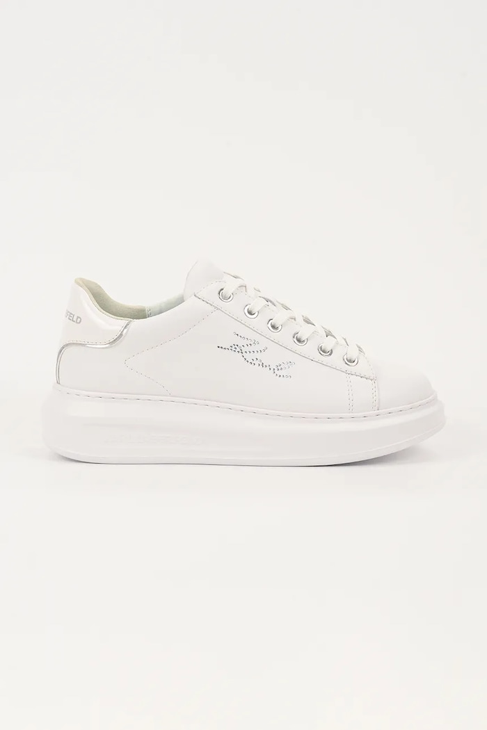 Karl Lagerfeld sneakersy skórzane KAPRI platforma biały KL62518.01S