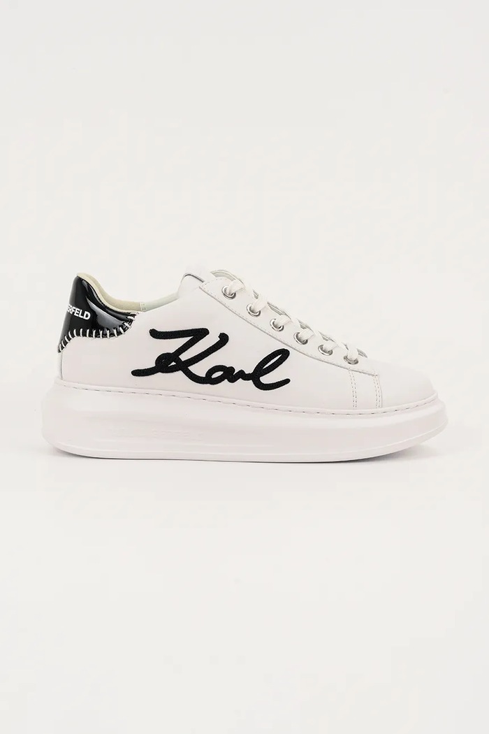 Karl Lagerfeld sneakersy skórzane KAPRI platforma biały KL62572A.011