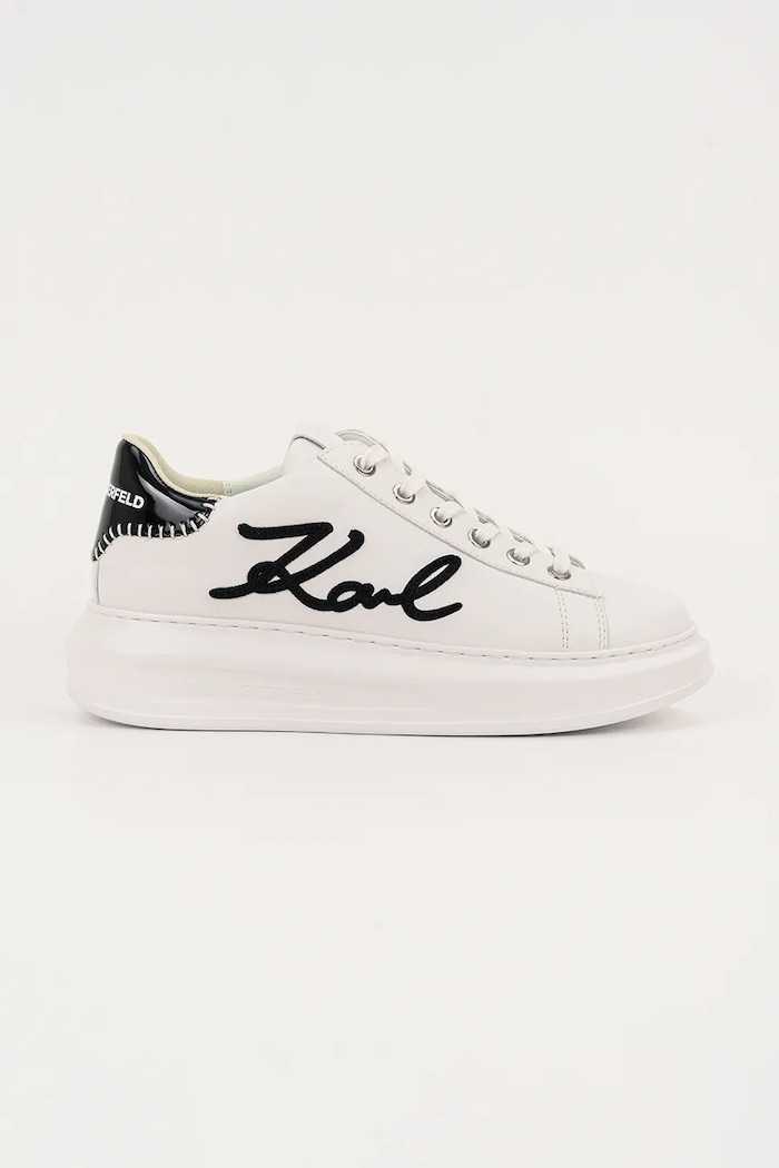 Karl Lagerfeld sneakersy skórzane KAPRI platforma biały KL62572A.011