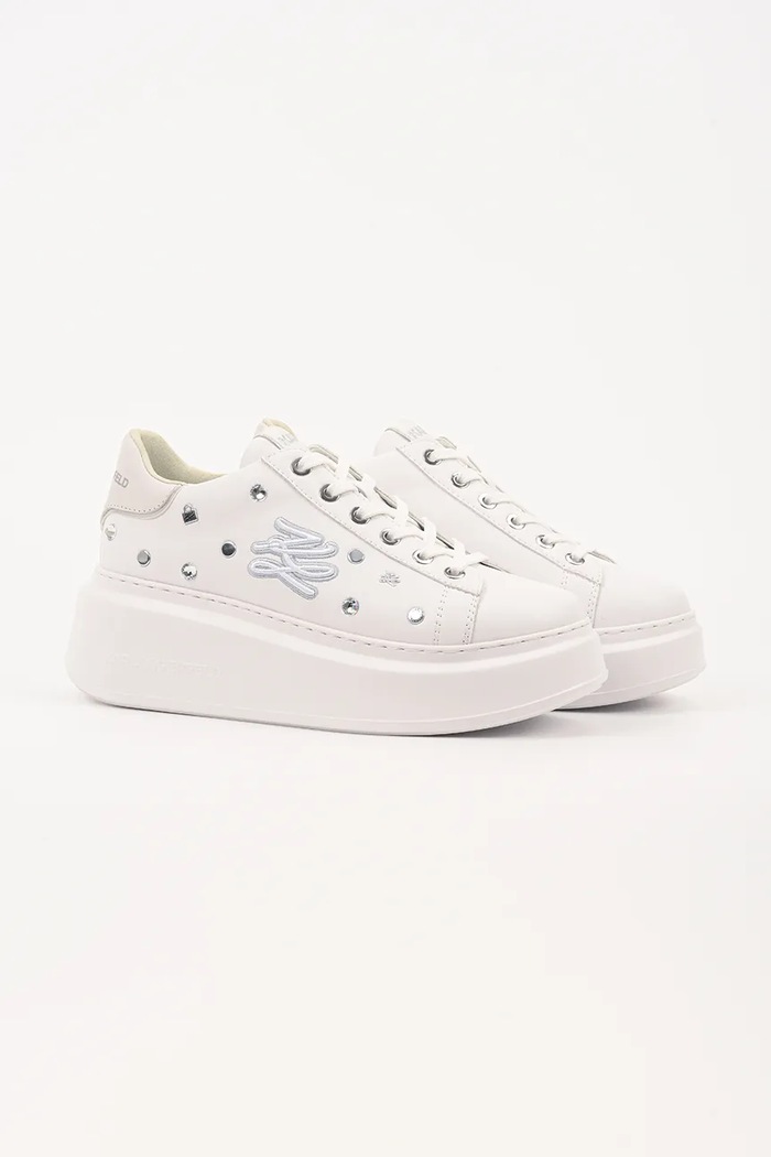 Karl Lagerfeld Usnjene superge Karl Lagerfeld ANAKAPRI KL63528.01S bela AW25
