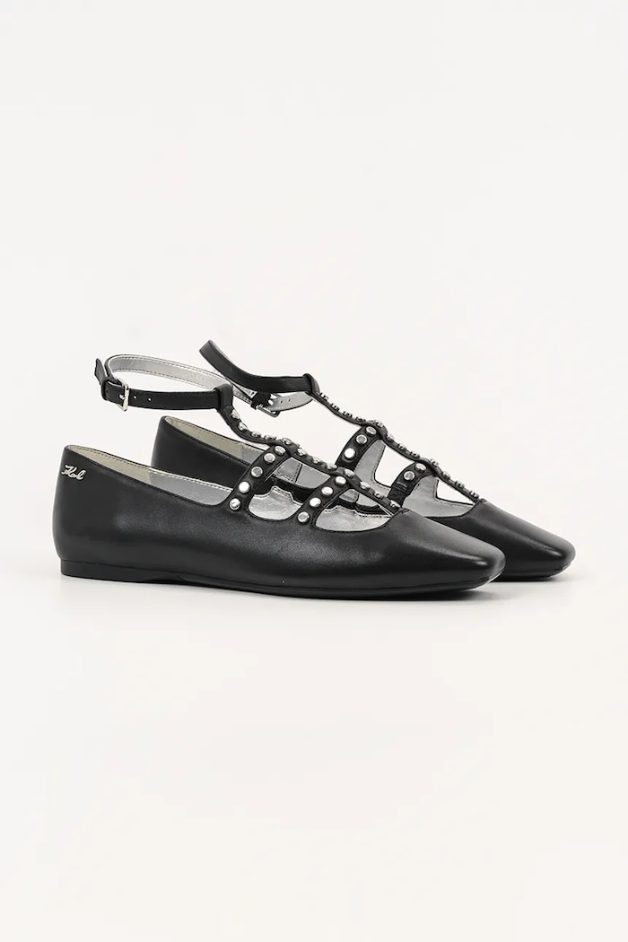 Кожени балеринки Karl Lagerfeld KONNIE KL40189.000 черен AW25