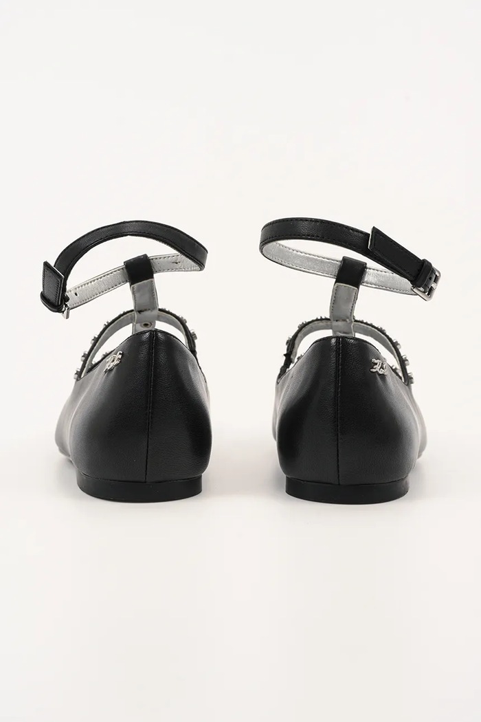 Обувки Кожени балеринки Karl Lagerfeld KONNIE KL40189.000 черен