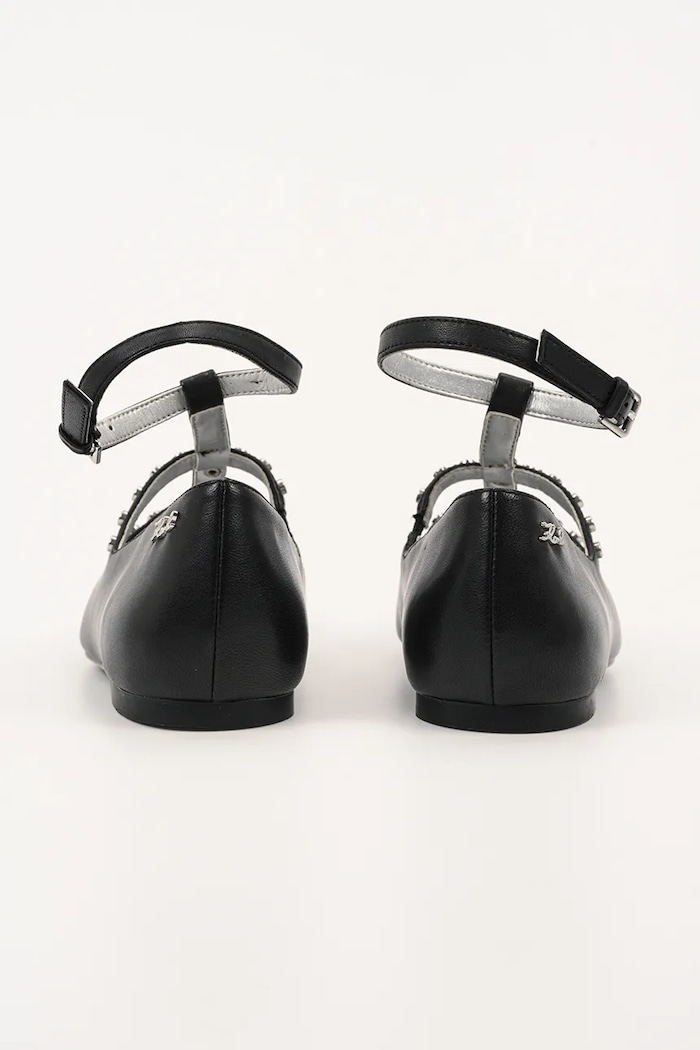 Обувки Кожени балеринки Karl Lagerfeld KONNIE KL40189.000 черен