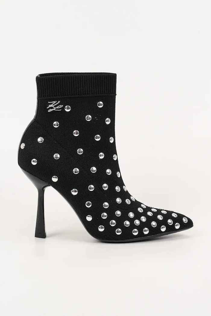 Nízké kozačky Karl Lagerfeld PANDARA jehličkový černá KL31367.K0S