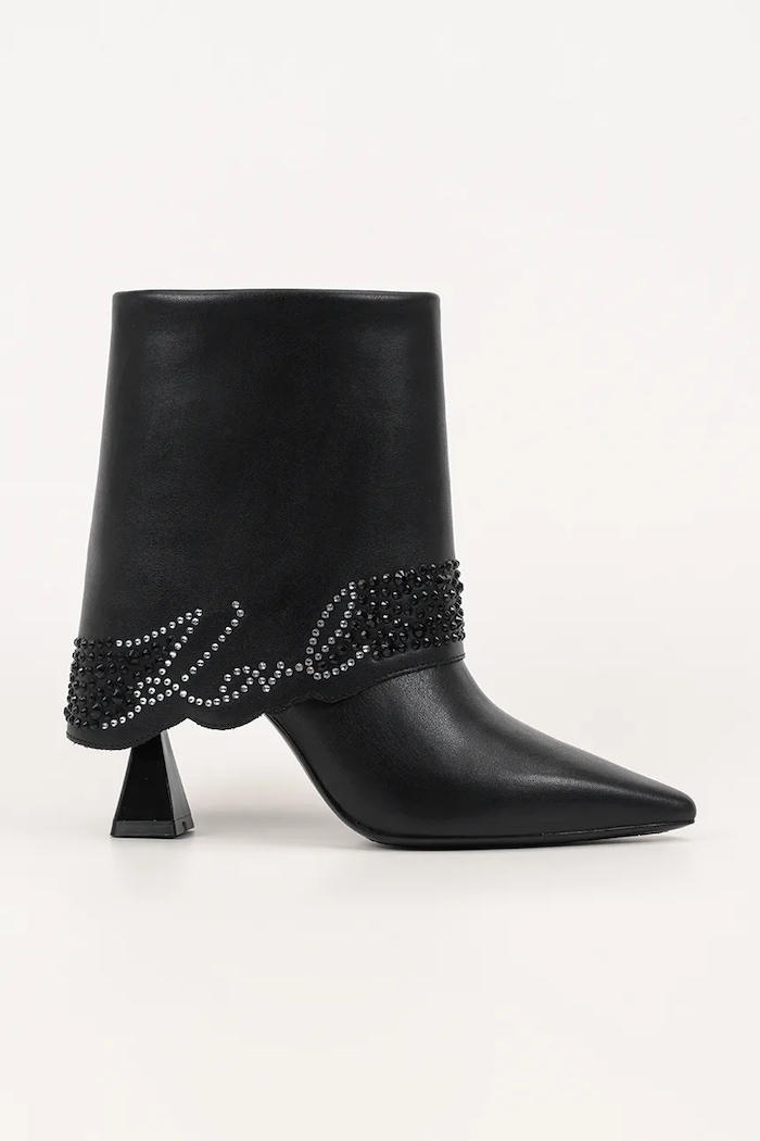 Semišové boty Karl Lagerfeld DEBUT II jehličkový černá KL32043.000