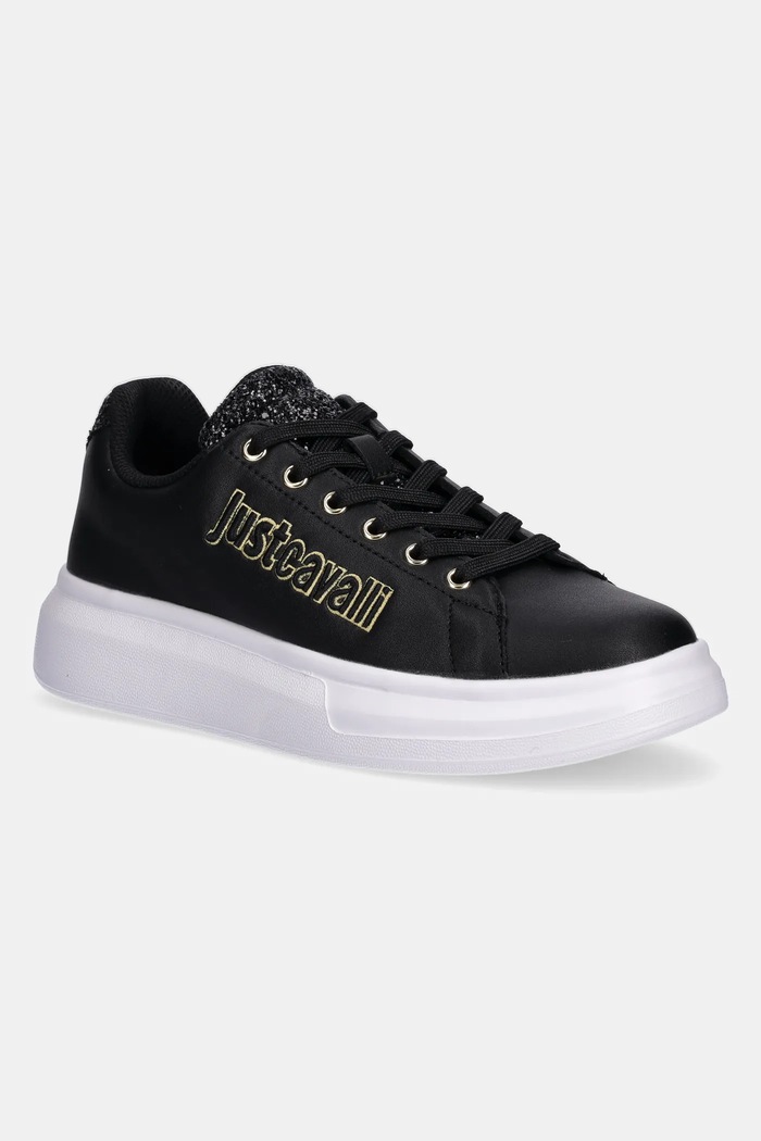 Just Cavalli Kožené tenisky Just Cavalli černá 79RA3SB3ZPB46899