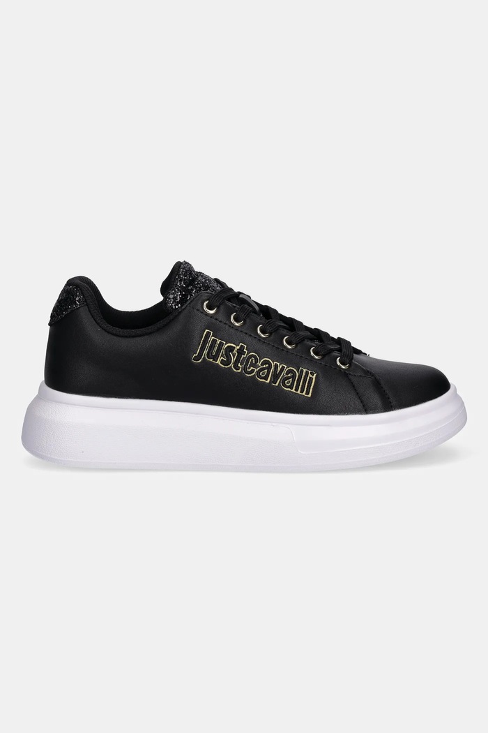 Just Cavalli Kožené tenisky Just Cavalli 79RA3SB3ZPB46899 černá AW25