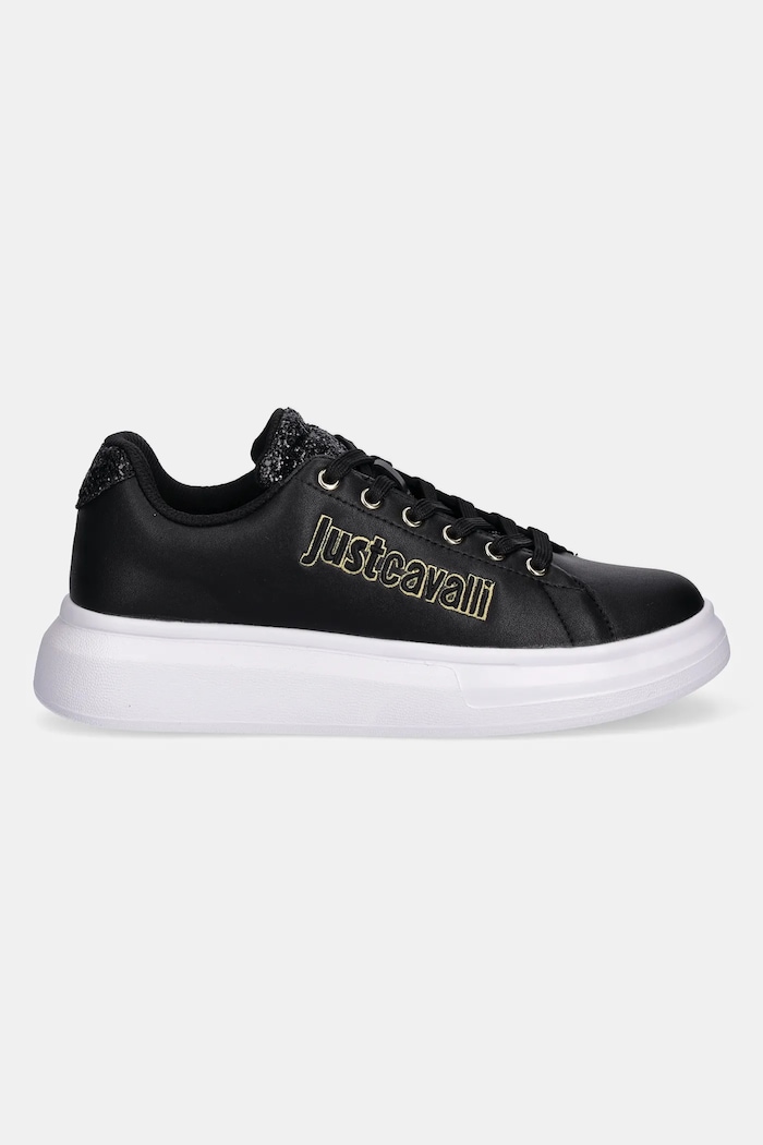 Just Cavalli Kožené tenisky Just Cavalli 79RA3SB3ZPB46899 černá AW25