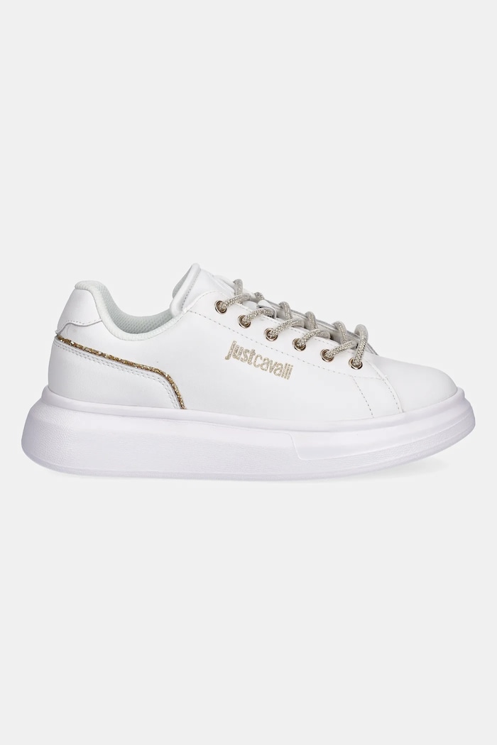 Kožené tenisky Just Cavalli 79RA3SB1ZPB59003 biela AW25