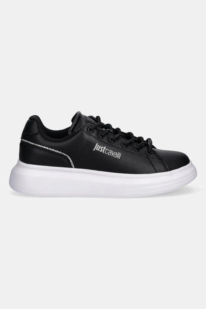 Kožené tenisky Just Cavalli 79RA3SB1ZPB59899 čierna AW25