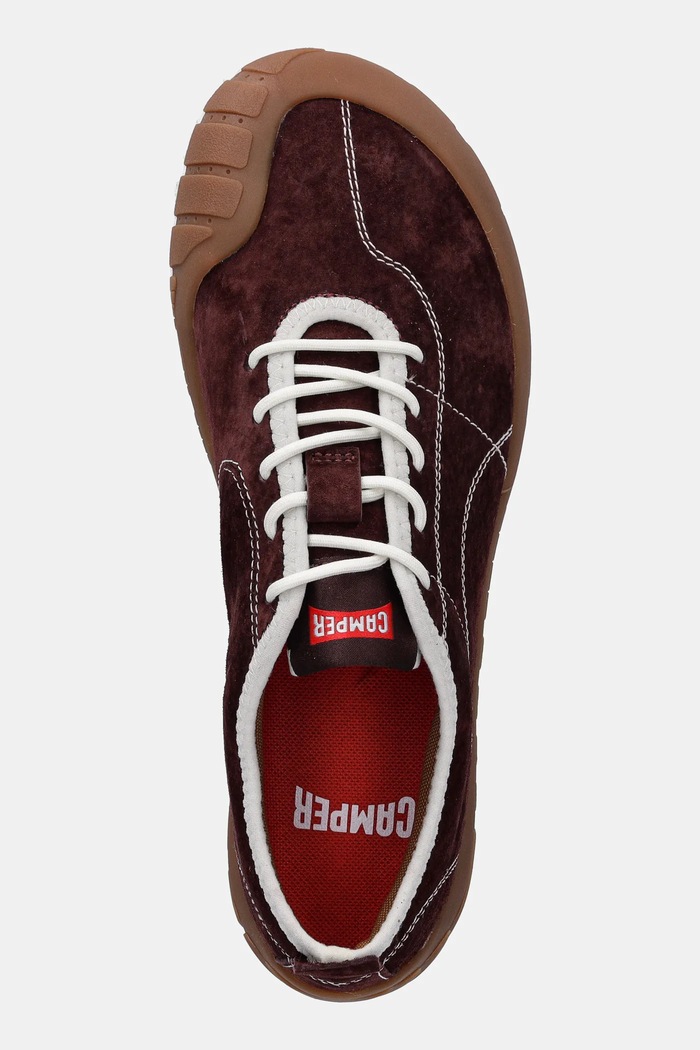 Camper sneakers din piele intoarsă Peu Path burgundia K201815.003