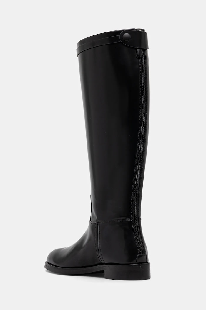 Obuwie Emporio Armani kozaki skórzane EW002913.AF17517.UC001 czarny