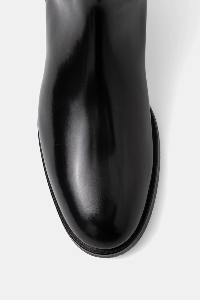 Emporio Armani kozaki skórzane czarny EW002913.AF17517.UC001