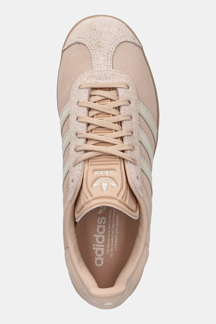 Semišové tenisky adidas Originals Gazelle béžová JS1384