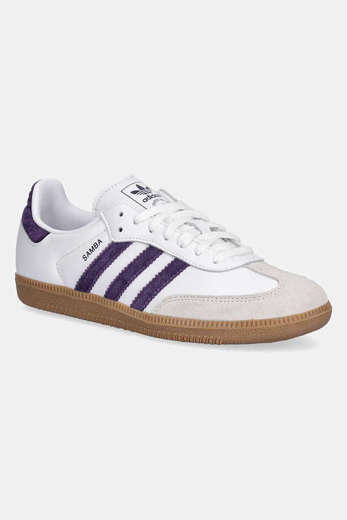 adidas Originals sneakersy skórzane Samba OG skóra zamszowa biały JS1392