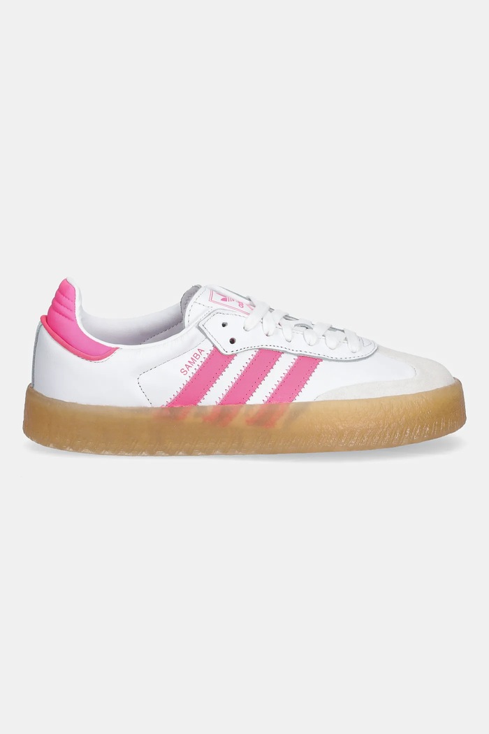 Usnjene superge adidas Originals Sambae JS3940 bela AW25