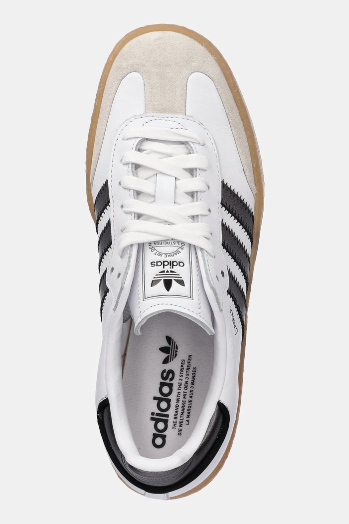 Nubukové tenisky adidas Originals Sambae biela JS3942