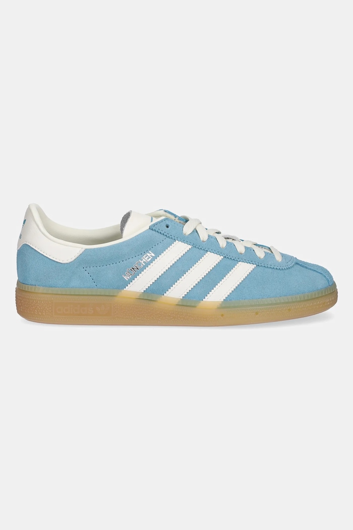 adidas Originals sneakers din piele întoarsă Muenchen JS3991 turcoaz AW25