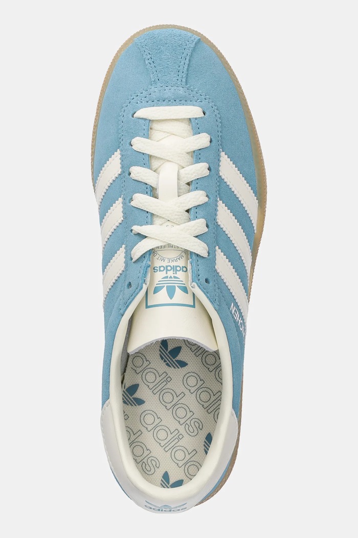 adidas Originals sneakers din piele întoarsă Muenchen turcoaz JS3991
