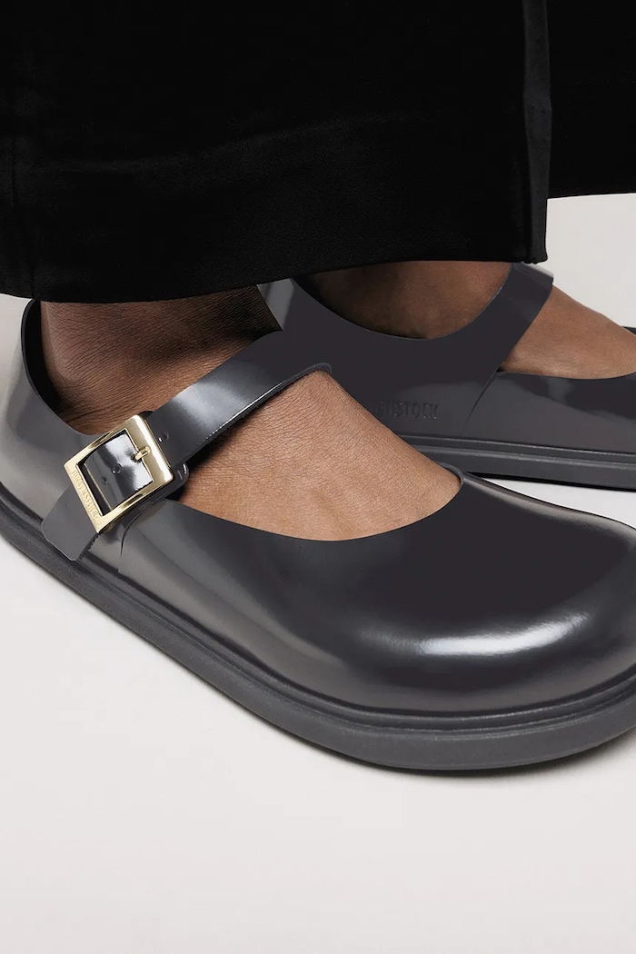 Birkenstock bőr balerina cipő Mantova Droplet Buckle 1030140