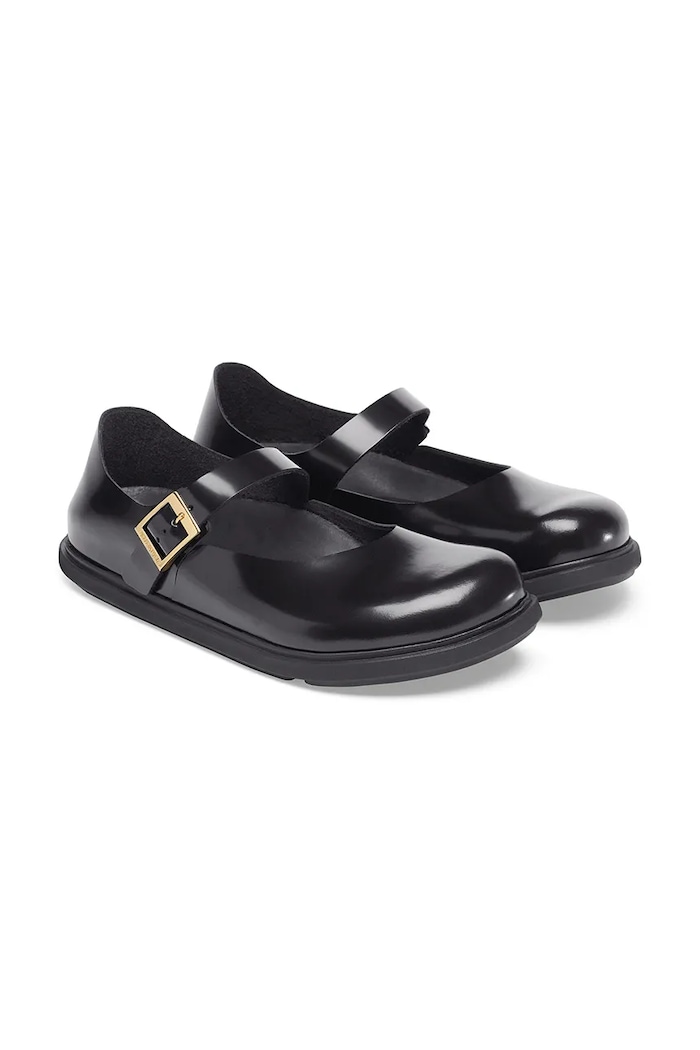 Cipők Birkenstock bőr balerina cipő Mantova Droplet Buckle 1030140 fekete