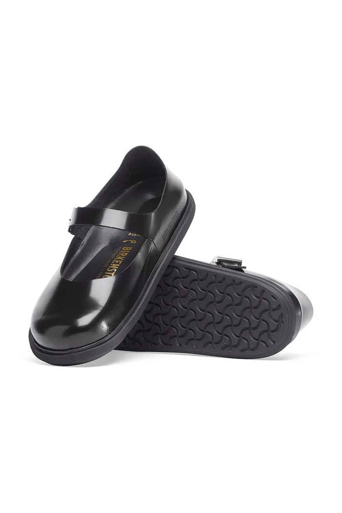 Birkenstock bőr balerina cipő Mantova Droplet Buckle 1030140 fekete