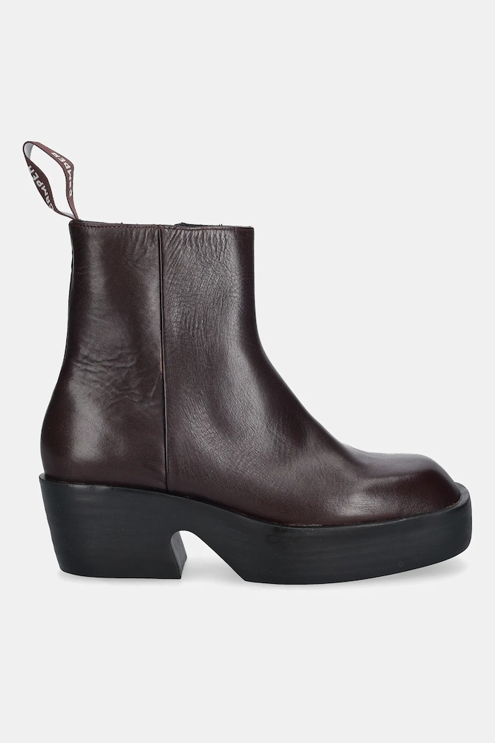 Camper botki skórzane Billie K400754.007 bordowy AW25
