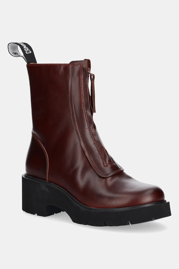 Camper botine de piele Milah 5-8 cm maro K400776.007