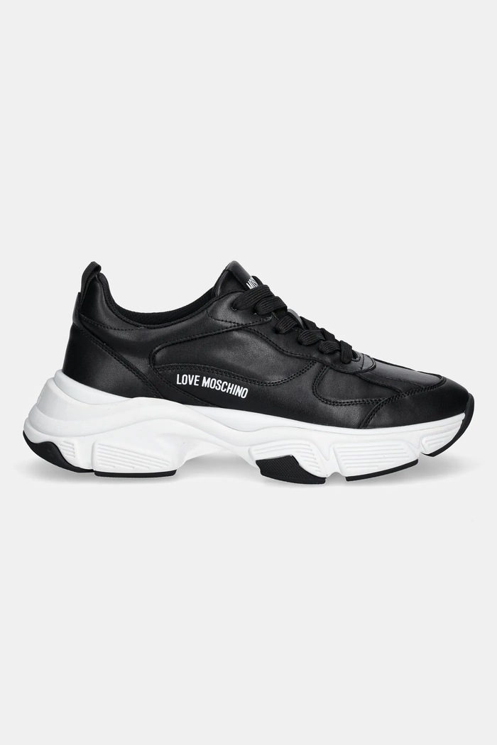 Δερμάτινα sneakers Love Moschino JA15246G1NIA0000 μαύρο AW25