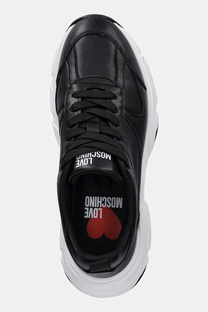 Δερμάτινα sneakers Love Moschino μαύρο JA15246G1NIA0000