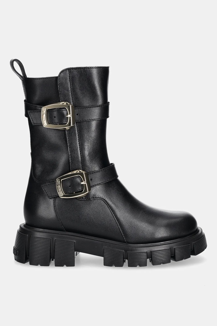 Kožené členkové topánky Love Moschino JA24095G1NIA0000 čierna AW25