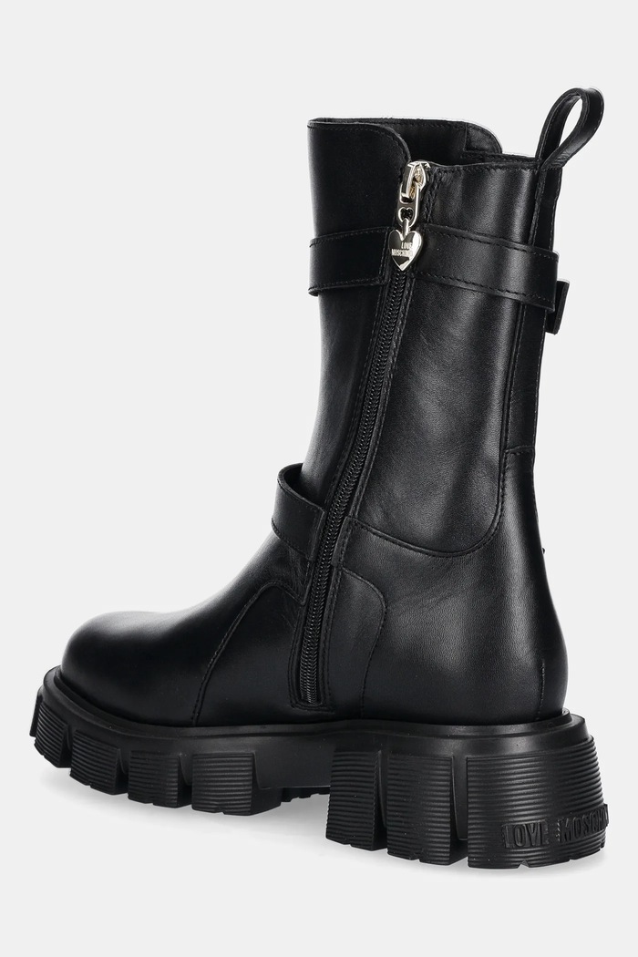 Obuv Kožené členkové topánky Love Moschino JA24095G1NIA0000 čierna