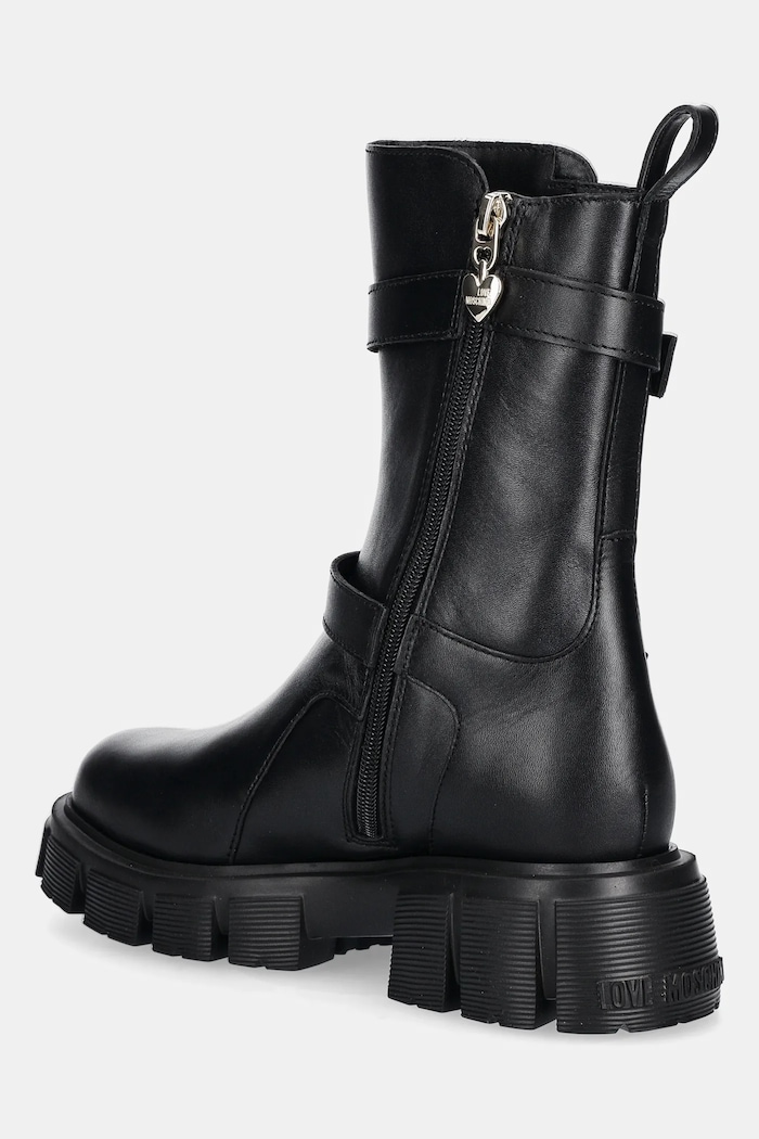 Obuv Kožené členkové topánky Love Moschino JA24095G1NIA0000 čierna