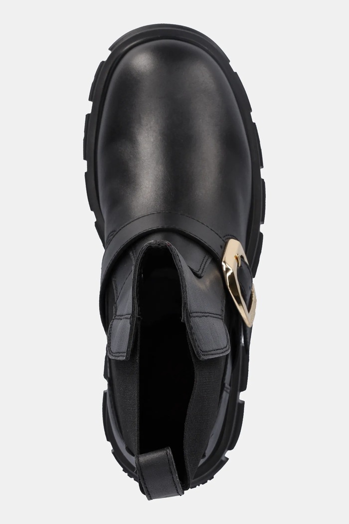 Кожени боти челси Love Moschino черен JA24105G1NIA0000