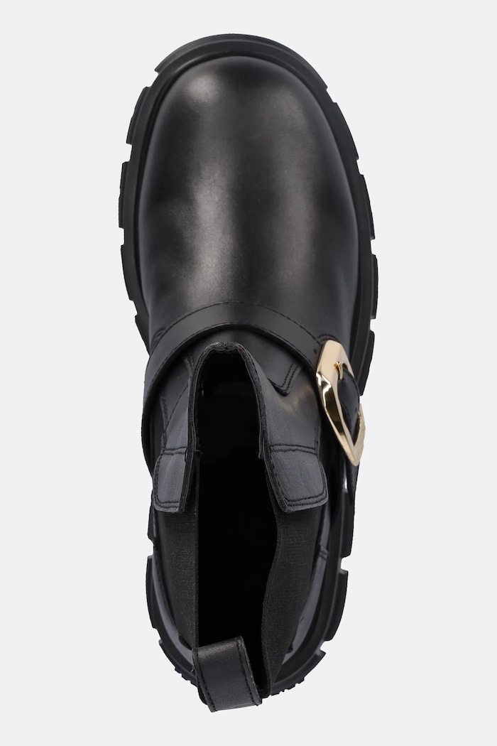 Кожени боти челси Love Moschino черен JA24105G1NIA0000