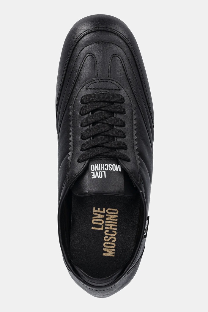 Love Moschino sneakersy skórzane czarny JA10201G1NIA0000