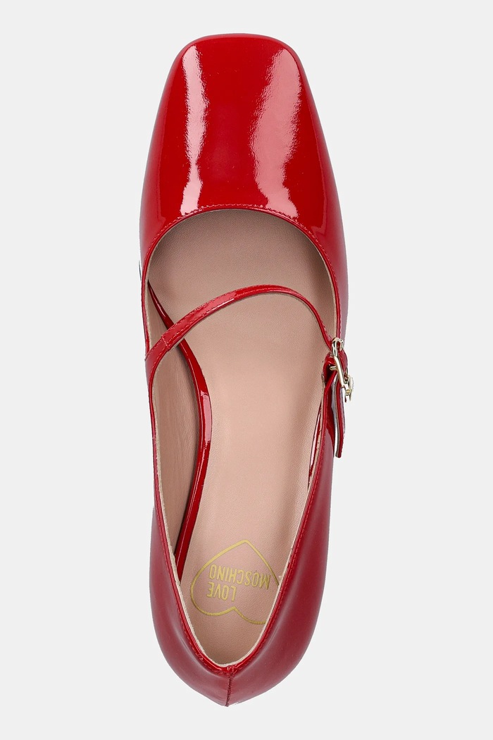 Love Moschino czółenka skórzane czerwony JA10385G1NIH0500