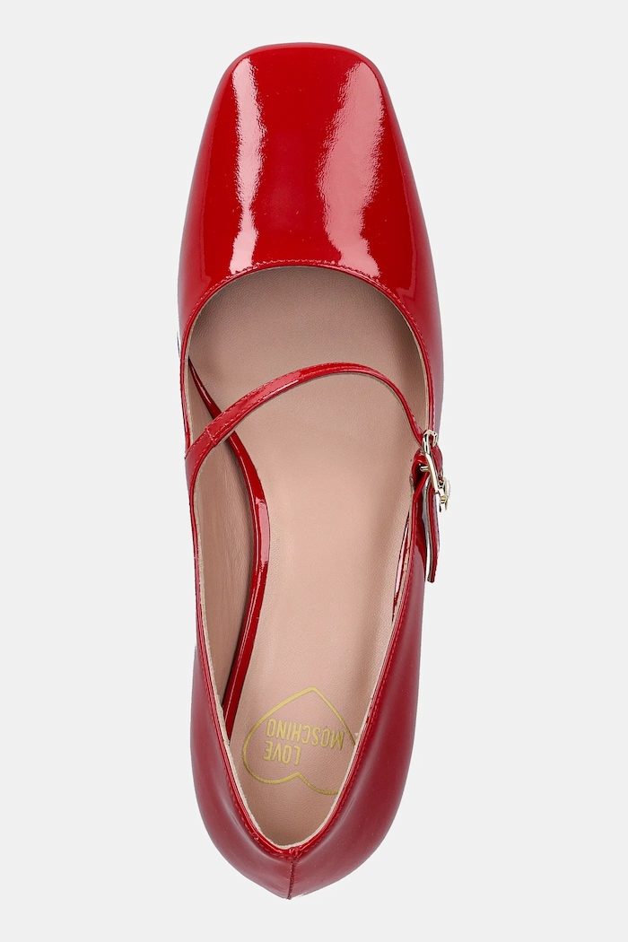 Love Moschino czółenka skórzane czerwony JA10385G1NIH0500