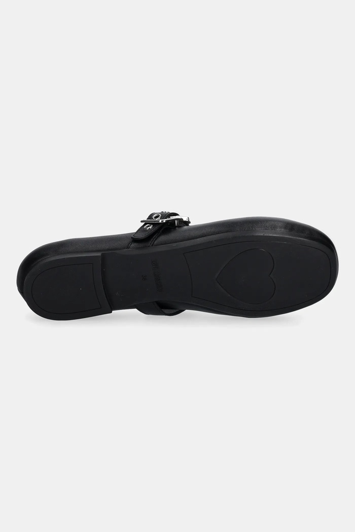 Love Moschino balerini de piele JA11091G1NIE000A negru