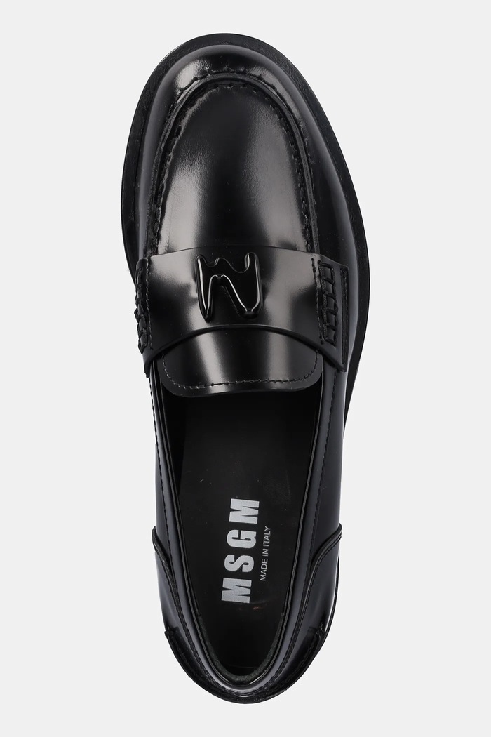 MSGM mokasyny skórzane czarny 3941MDS152.954.99