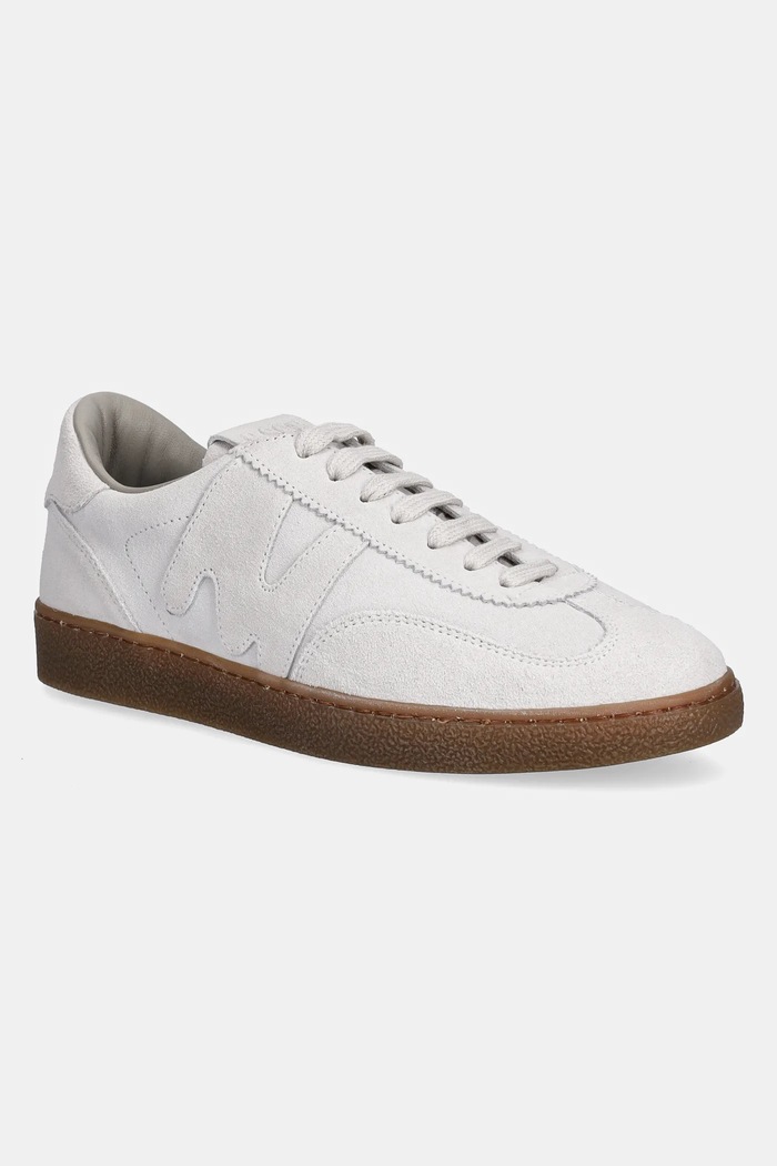 Semišové tenisky MSGM plochá sivá 3941MDS021.996.2