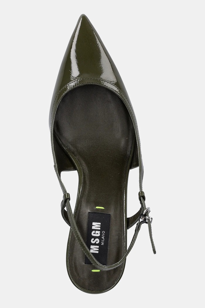 Stilettos de piele MSGM 3941MDS931.818.36 verde