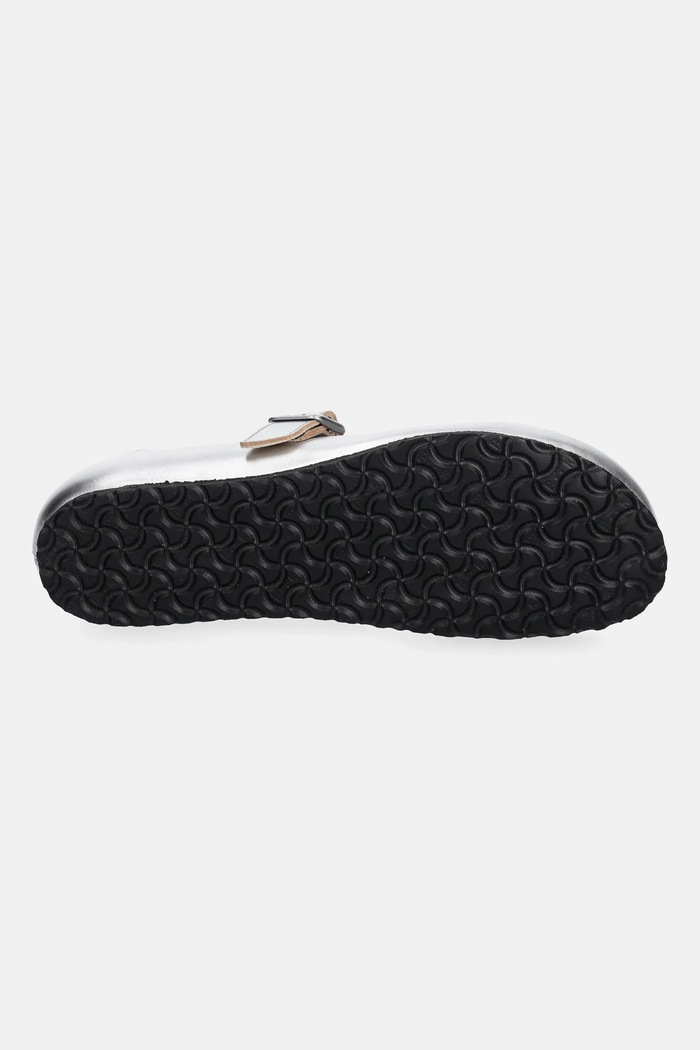 Kožne balerinke Birkenstock Santa Clarita 1030679 srebrna