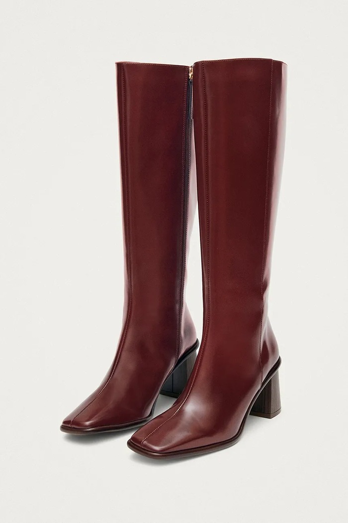 Usnjeni elegantni škornji Alohas East Sleek S100826.01 bordo AW25