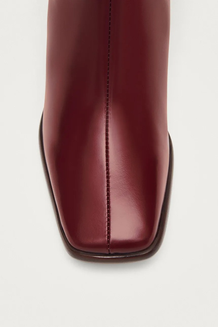 Usnjeni elegantni škornji Alohas East Sleek S100826.01 bordo
