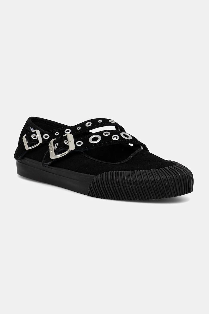 Balerinke od brušene kože Vans Mary Jane Straps sintetički crna VN000D9ABLA1