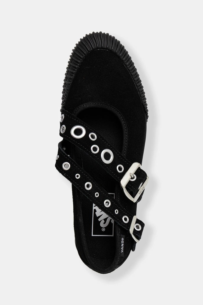 Balerinke od brušene kože Vans Mary Jane Straps crna VN000D9ABLA1