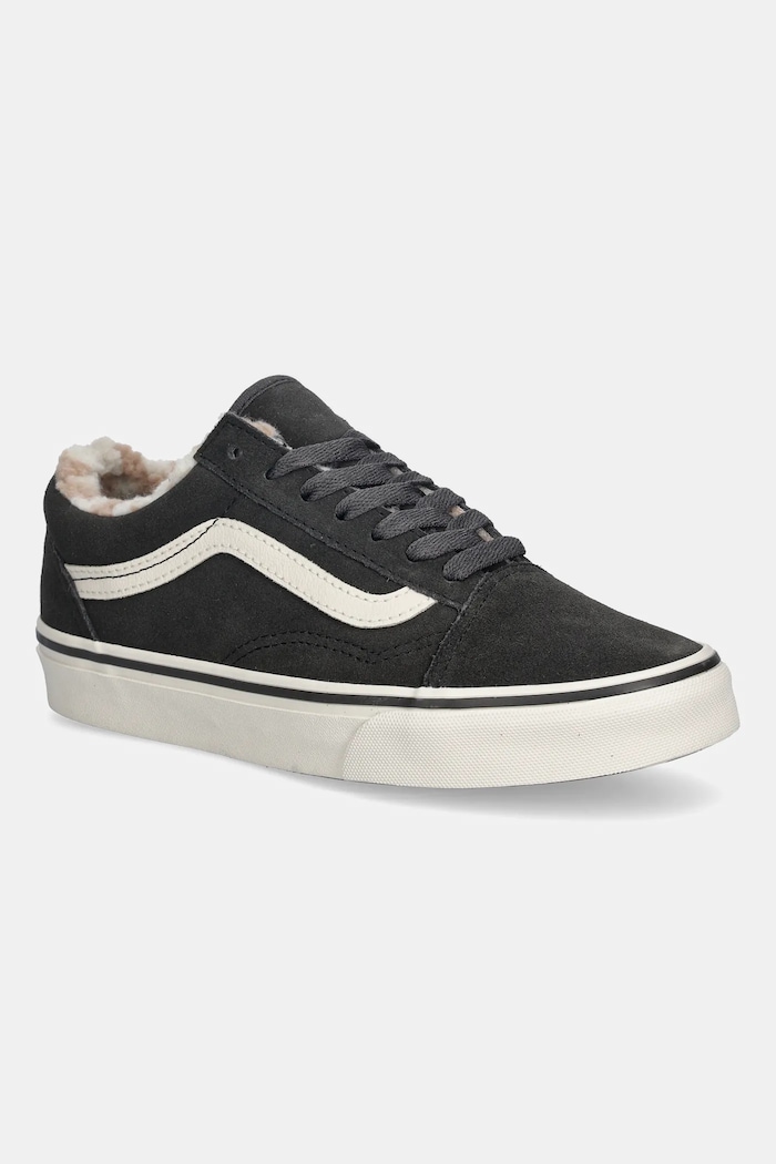 Πάνινα παπούτσια Vans Old Skool Cozy δέρμα σαμουά μαύρο VN000D9YEMV1