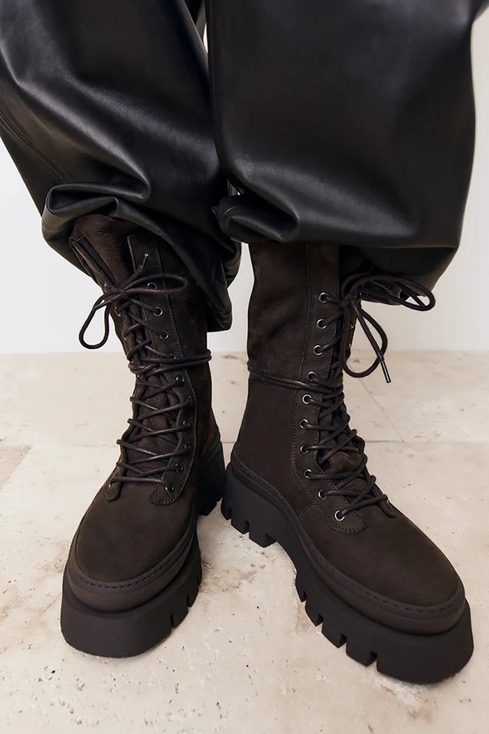 Μποτάκια από δέρμα nubuck Copenhagen CPH691.choco